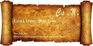 Csallner Marina névjegykártya